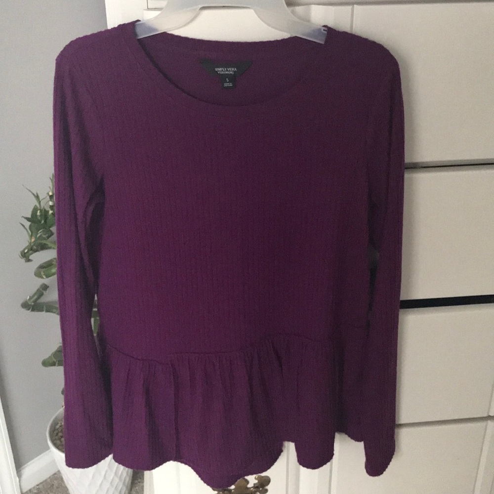 Vera Wang Peplum Top